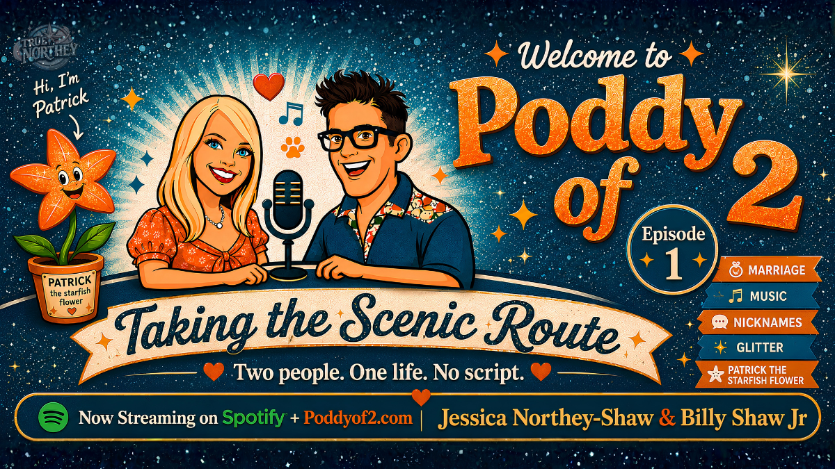 poddy of 2 first episode jessica northey shaw and billy shaw jr taking the scenic route